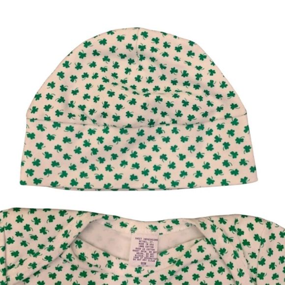 Onesie Hat Baby Toddler St. Patrick’s Day Shamrocks St. Paddy’s Day 18-24 Months - Picture 2 of 6